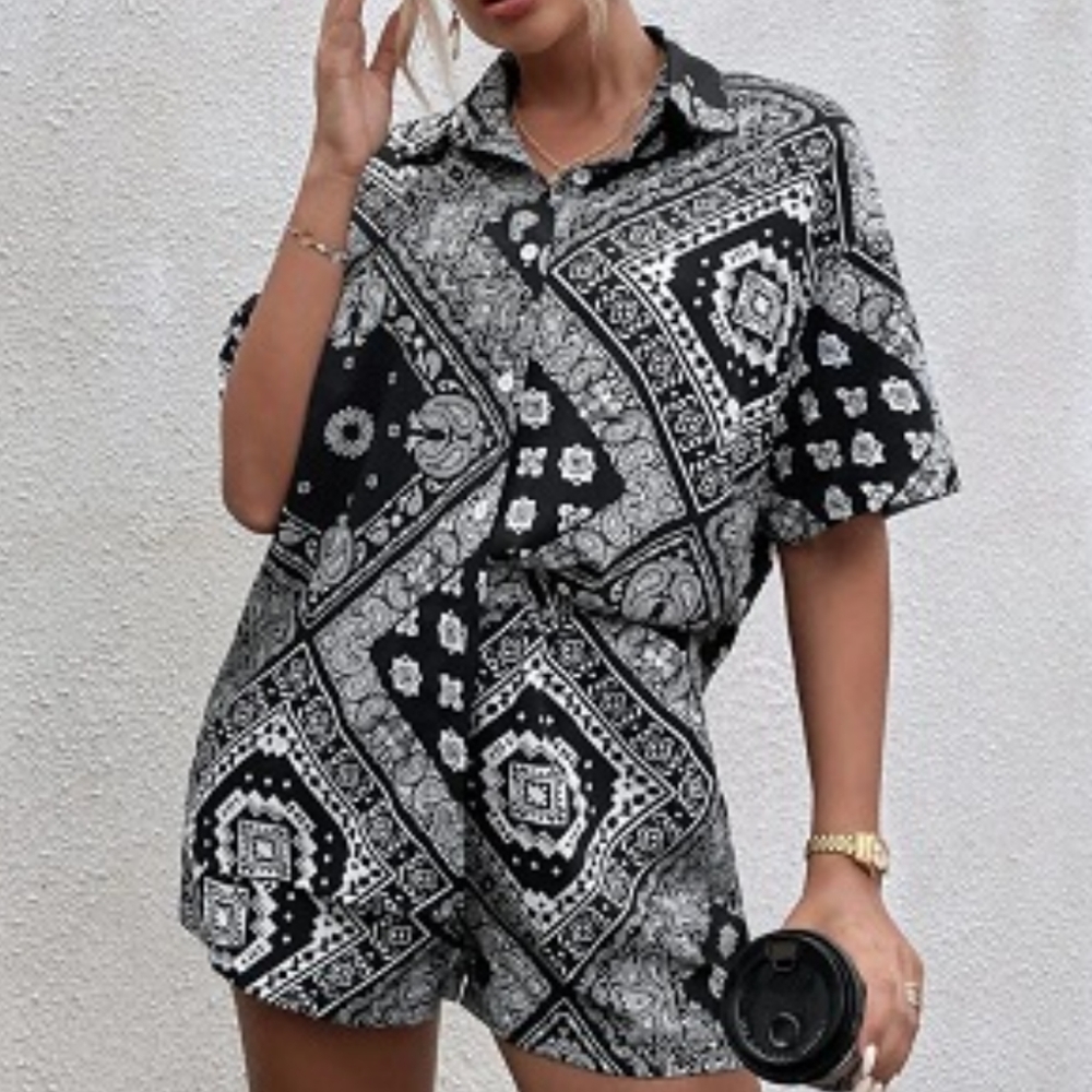 Bandana print romper